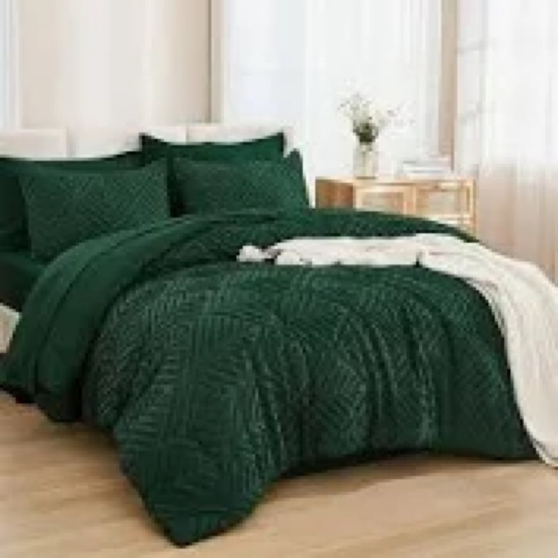 Loves cabin california king comforter set dark green