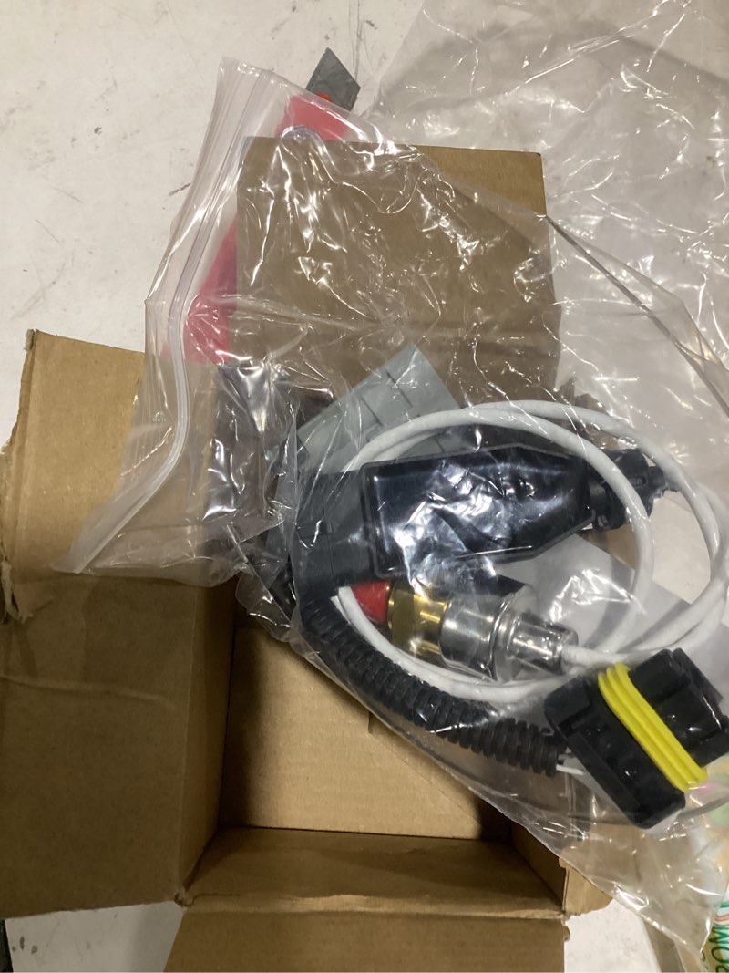 Condition photo showing As Is for turbo charger vane position sensor kit with vgt solenoid fits for chevy silverado gmc sierra ford f e series, duramax lly lbz lmm lml 6.6l diesel replace 12643471 12635324 763527-0512