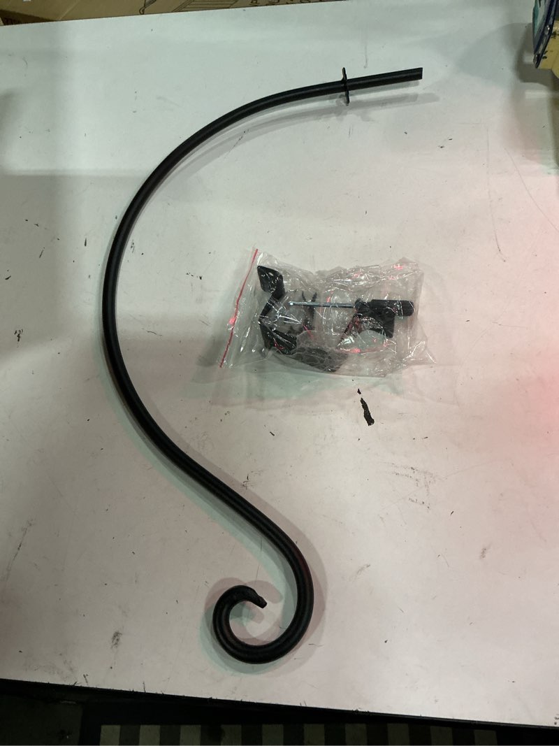 Condition photo showing Good Condition for ajart bird feeder hanger for outside:22-inch swivel hanging plant hangers bracket outdoor for garden patio yard tree wall mount - hummingbird feeder hooks 22 inch black-01