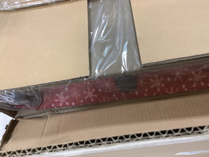 Condition photo showing New/Like New for Covermates Keepsakes Christmas Tree Cinch Bag – Durable Polyester Tree Storage with Reinforced Handles & Built-in Cinch Straps – Trees, Lights & Holiday Décor, Red Snowflake Red Snowflake Polyester 60W x 24D x 24H without Wheels