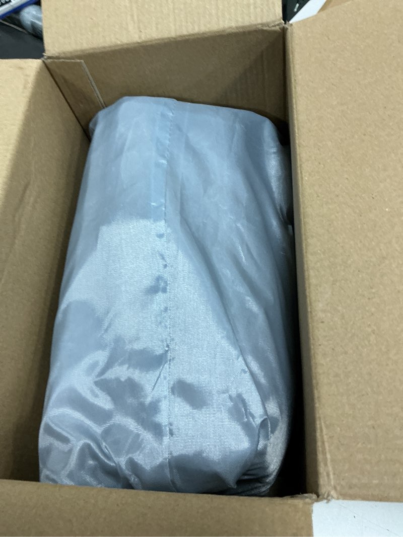 Condition photo showing As Is for inflatable couch with built-in pump & camping lighting, portable air sofa, blow up lounger, self-inflating lounge chair for camping, beach, traveling, hiking