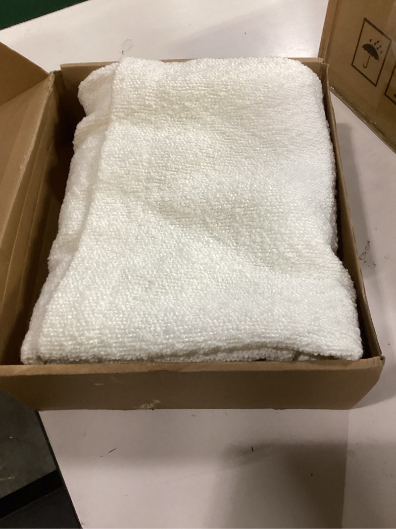 Condition photo showing Good Condition for futei pack of 2 white decorative throw pillow covers 22x22 inch soft cozy solid boucle textured cushion case,modern home decor for couch bed living room white 22" x 22" (pack of 2)