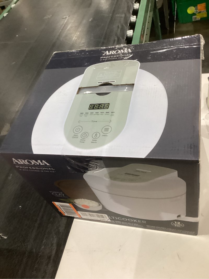 Condition photo showing Good Condition for AROMA® Professional Rice Cooker with Purple Clay Cooking Pot, 6-Cup (Uncooked) / 12-Cup (Cooked), Healthy Grain Multicooker, Natural Ceramic, 3 Qt, White, ARC-7206P