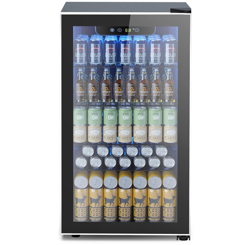 electactic mini fridge 130 can beverage refrigerator cooler, 3.2 cu.ft drink fridge for soda wine be