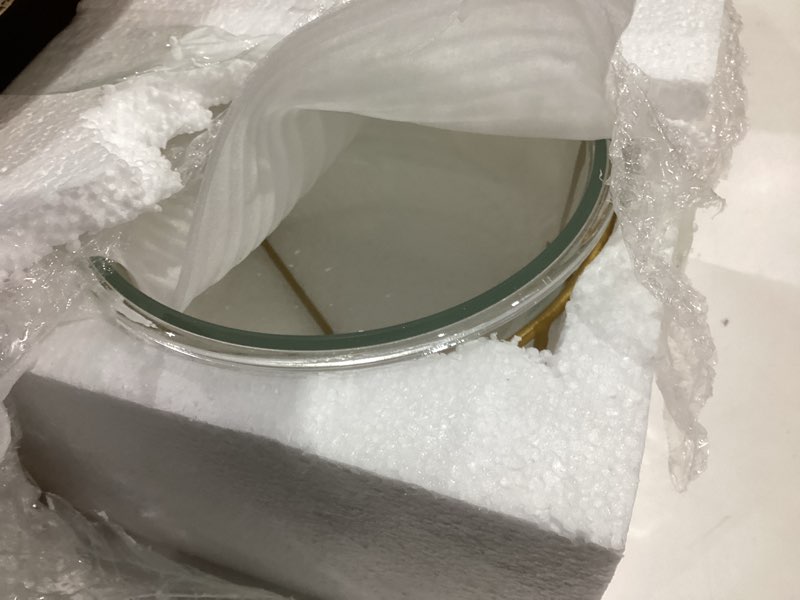 Condition photo showing Good Condition for large glass tilted elevated cat dog bowl raised cat food water bowl dish pet comfort feeding bowls with gold iron stand