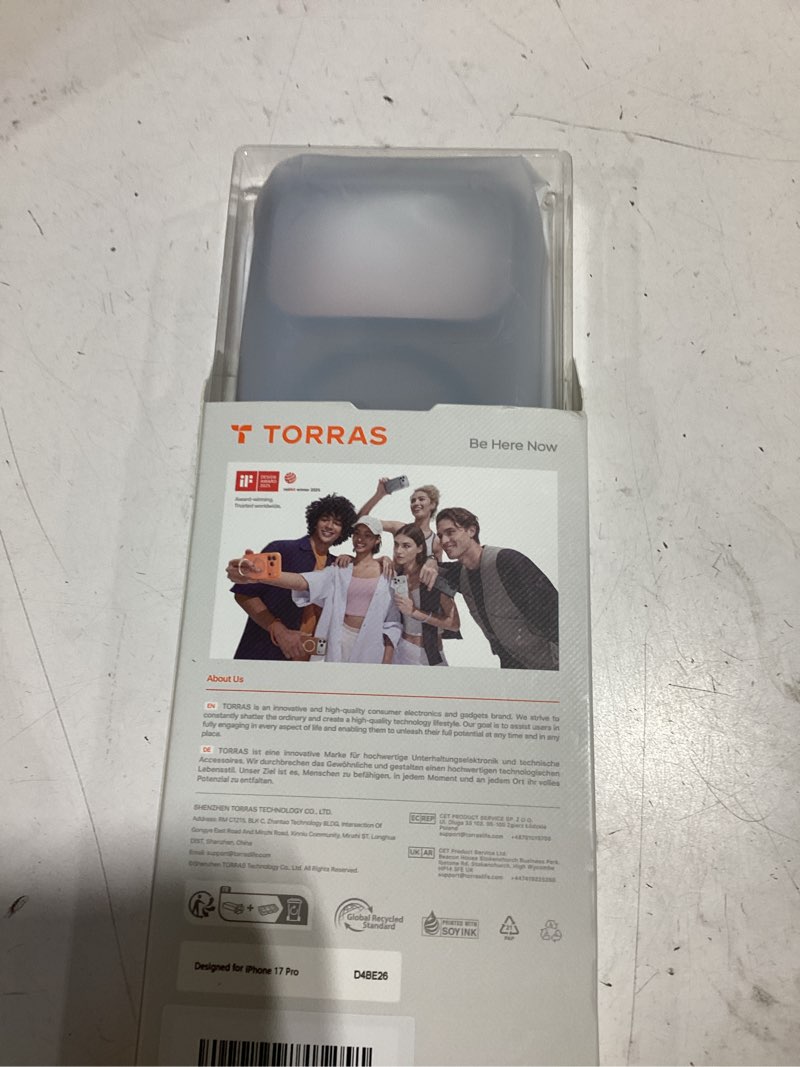 Condition photo showing As Is for torras for iphone 17 pro case with strong magnetic & stand, fit for magsafe, mil-grade protection, built-in kickstand, camera control, translucent shockproof slim 17 pro cover ostand, deep blue blue-17 pro for iphone 17 pro 6.3”