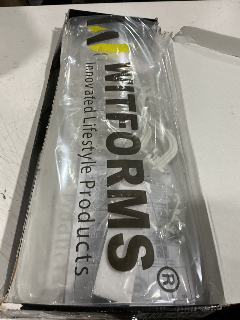 Condition photo showing As Is for witforms window ac air deflector - 24" length for top vent window units only - transparent design - measure before purchase