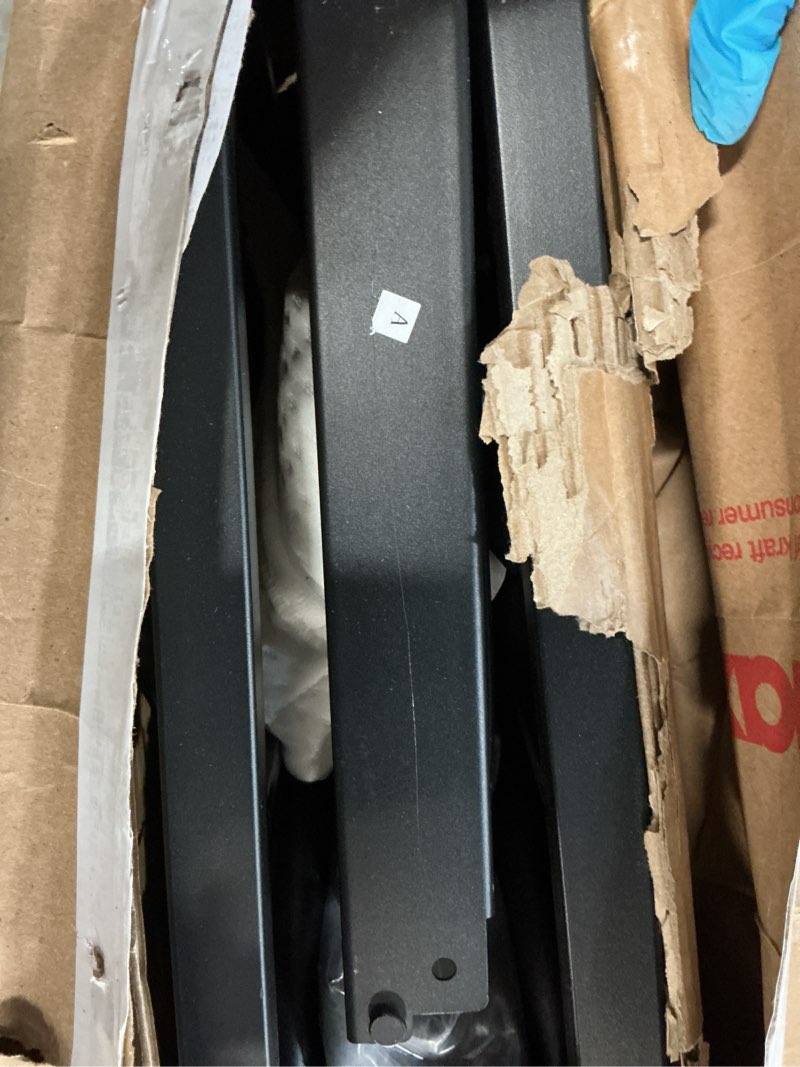 Condition photo showing As Is for Folding Bed with 5" Mattress Wooden Headboard Side Pocket Cot Size Portable Beds for Adults Folded Guest Bed, Home Office,Fold Up Roll Away Beds for Easy Storage (Rustic Brown, Cot 75x31) Rustic Brown Cot 75x31