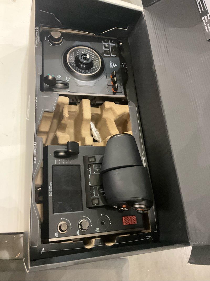 Condition photo showing As Is for Turtle Beach VelocityOne Flightdeck Universal HOTAS Simulation System Joystick & Throttle for Air & Space Combat Simulation For Windows 10 & 11 PCs – Touch Display & Buttons, 139 Programmable Controls