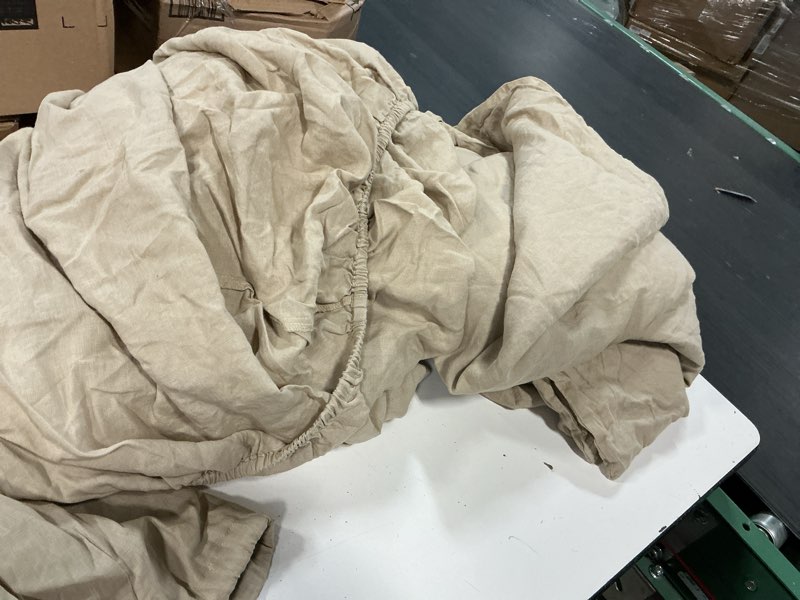 Condition photo showing Good Condition for ( 2 pcs duvet plus bed  covers )european linen duvet cover set king size 