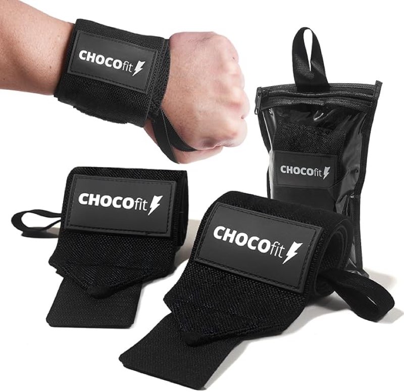 *similar to stock photo*black and red*Wrist Wraps for Weightlifting Men with Thumb Loop 2 Pack | 18-inch Lifting Wrist Straps for Weightlifting Women | Gym Wrist Support Weight Lifting, Weight Lifting Wrist Wraps for Working Out