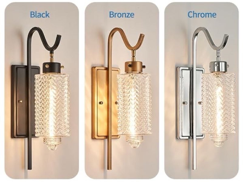 1-Light Sconces Wall Lighting Black Indoor Wall Light Farmhouse Bathroom Light Fixture