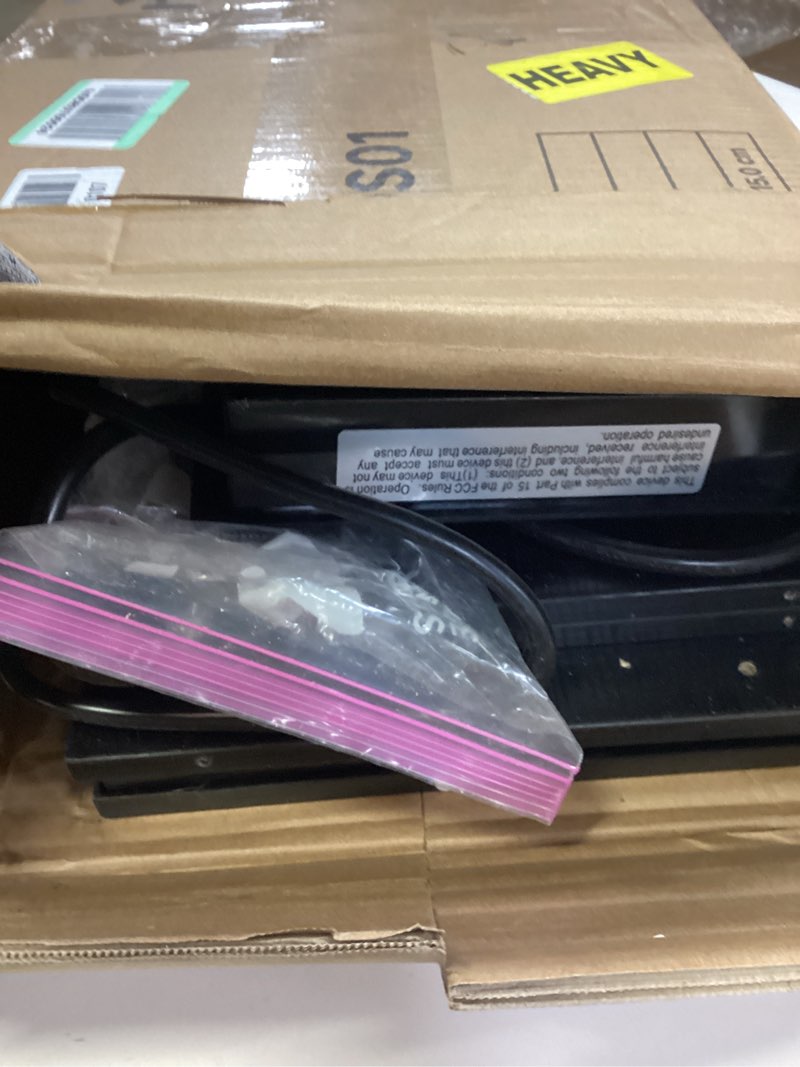 Condition photo showing As Is for HOOBRO Floating TV Stand with Power Outlets 55", Modern Wall Mounted Media Console Shelf with Doors, Entertainment Center for Under TV Storage, for Living Room, Bedroom, Greige and Black BG11UDS01