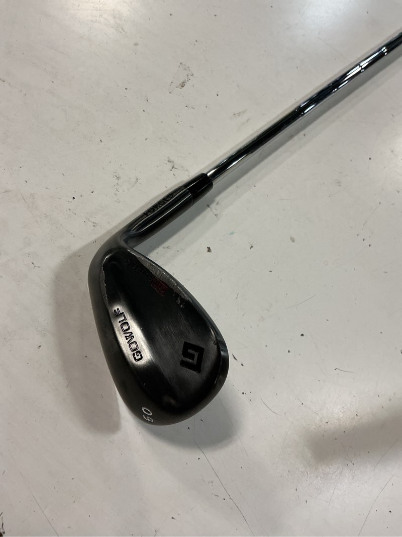 Condition photo showing As Is for gowolf forged golf wedges 50/52/54/56/58/60/69 degree single or sets for men, right hand premium full face gap wedge sand wedge lob wedge golf club, great golf gifts - cnc milled face for more spin chrome (single) 60 degree