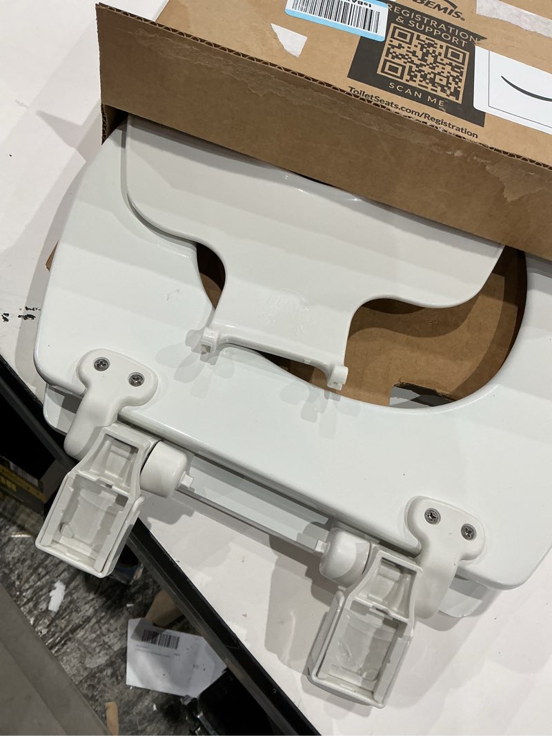 Condition photo showing As Is for bemis 888slow nextstep2 round closed-front toilet seat - white