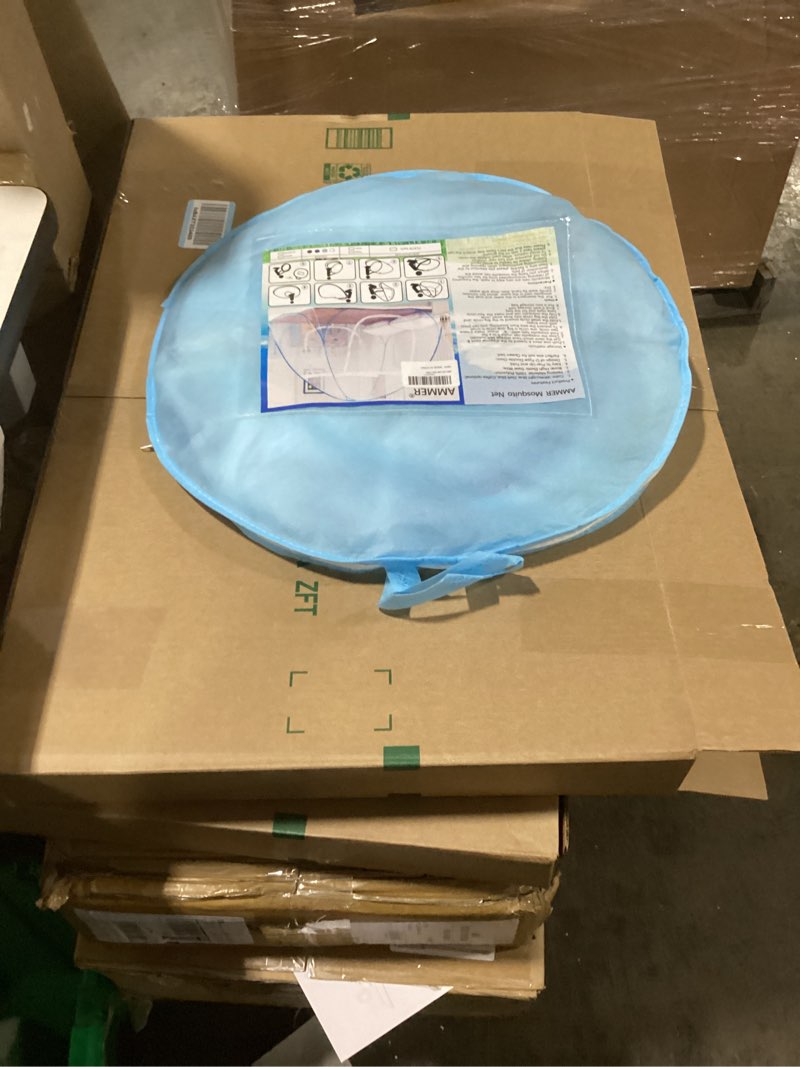 Condition photo showing New/Like New for Portable Pop-Up Brown Mosquito Net Tent for Bed, L79 x W71 x H59 inch Large Folding Mosquito Netting with Net Bottom, 2 Entries, Suit for Twin to King Size Bed