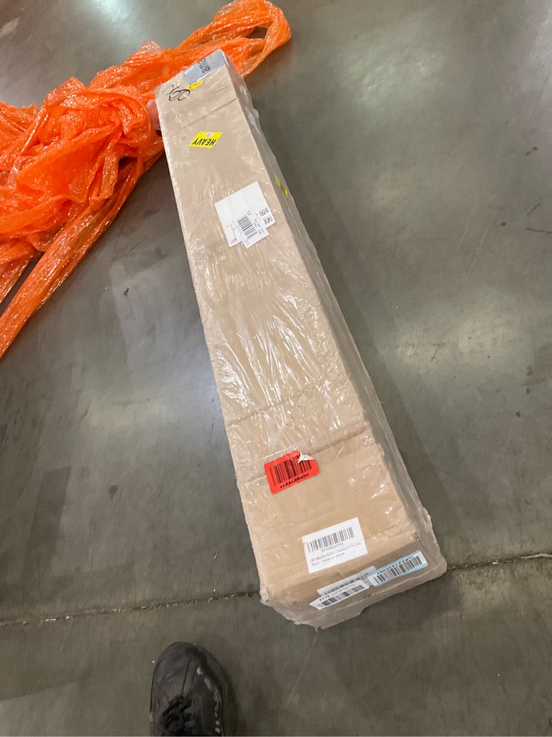 Condition photo showing As Is for 14FT Black Box Rail Exterior Barn Door Hardware Kit for 2 Doors, Sliding Heavy Duty Barn Door Track, Wall Mount Barn Door Hardware with 7 Track Brackets(Doors NOT Include) 14FT-B-2D