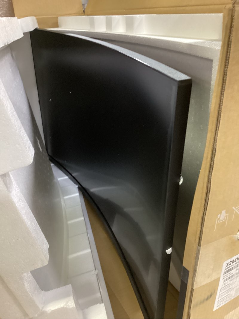 Condition photo showing Working Condition Verified for LG 32MR50C-B Curved Monitor 32-Inch FHD 100Hz AMD FreeSync OnScreen Control Dynamic Action Sync Black Stabilizer Tilt Stand (HDMI) - Black