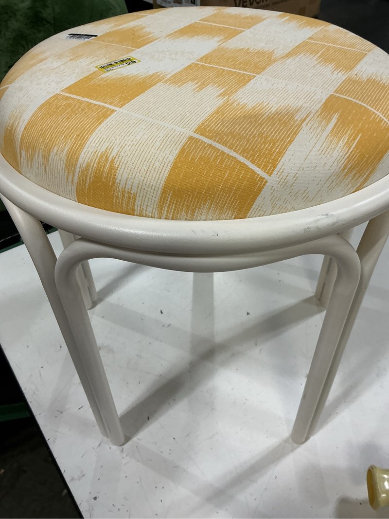 Condition photo showing Good Condition for metal round travel accent patio stool yellow - threshold™