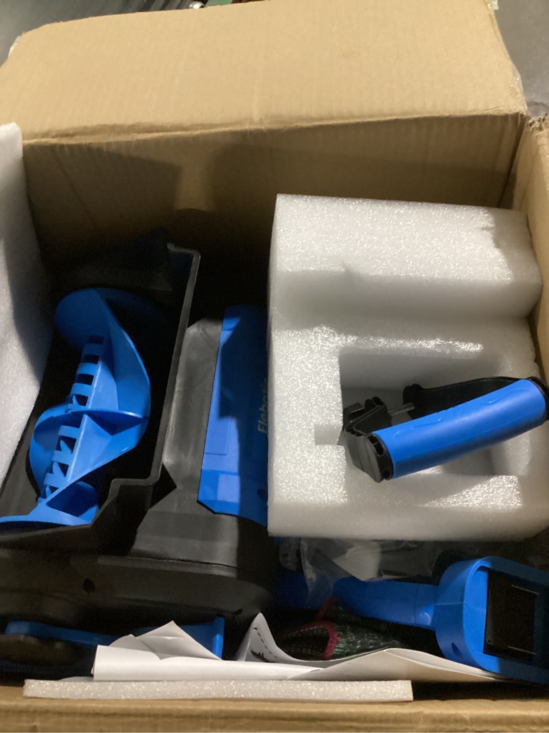 Condition photo showing Good Condition for *Similar to stock*Brushless Snow Shovel Compatible with 21v Battery, 12” Cordless Snow Blower Electric Power Snow Thrower with Battery & LED Light, Adjustable Direction & Handle for Deck Patio Sidewalk (2*Battery)