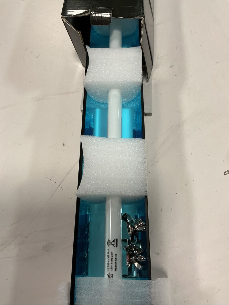 Condition photo showing As Is for T5 UVB Reptile Light Fixture HO UVB Bulb Lighting Combo Kit, 10.0 UVB Light for Reptiles Terrarium Hood with 24W Reptile Light Bar UVA UVB Desert Lamp for Bearded Dragon Turtle Tank, 22Inch T5 24W 22Inch