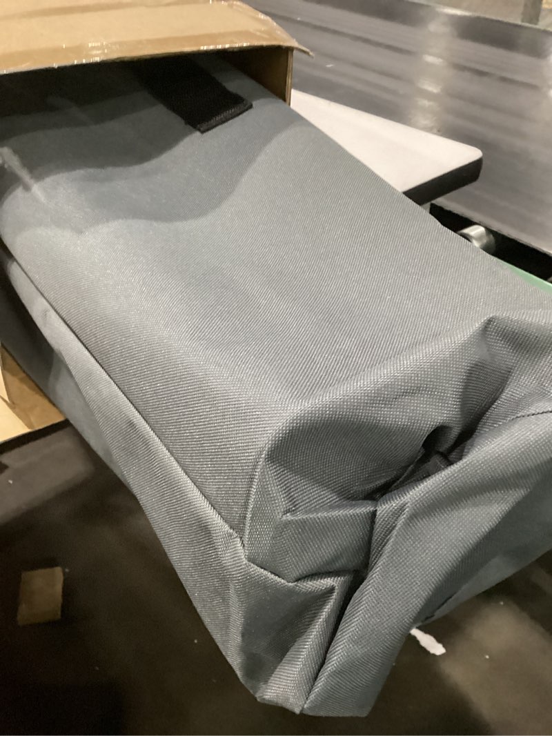 Condition photo showing New/Like New for huskfirm oversized camping chair padded camping chairs heavy-duty foldable camping chairs with cup holder and cooler bag portable lawn chair for sports outdoors-support 450lbs, grey grey single pack