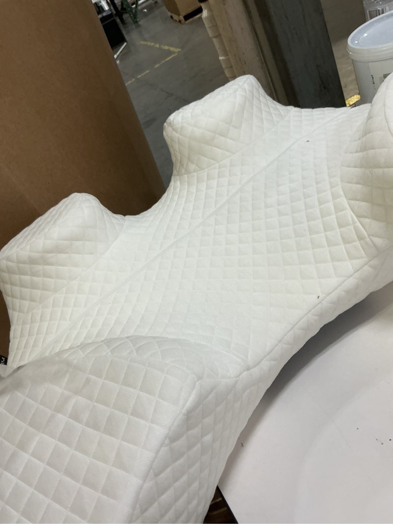 Condition photo showing As Is for Side Sleeper Pillow with Arm Hole, Memory Foam Pillow for Neck and Shoulder Pain Relief, Multi-Angle Armholes Pillow for Many Sleeping Positions, Ergonomic Support Pillow for Side Sleepers (Grey)