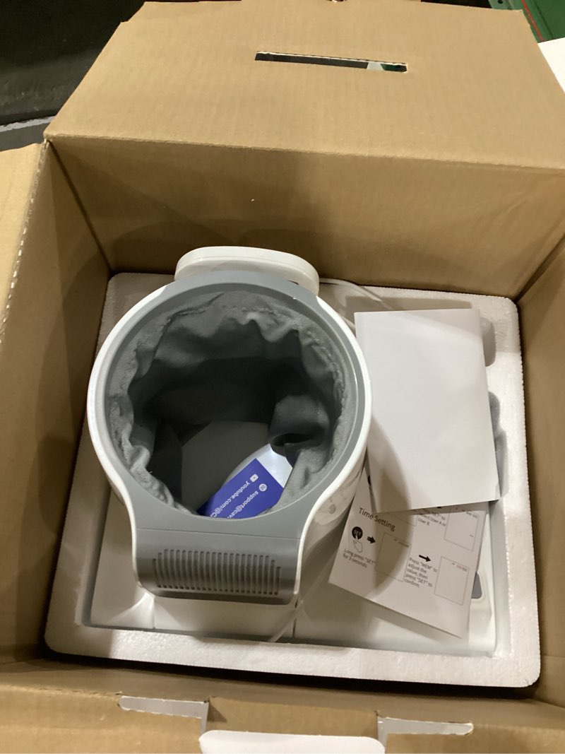Condition photo showing As Is for not tested cavn blood pressure monitor, one-touch barrel-type upper arm blood pressure monitors for home use, no-wrap auto-fit design, fits arms 7.1\"-16.5\", 3-color backlight, 2 users 2×99 memory
