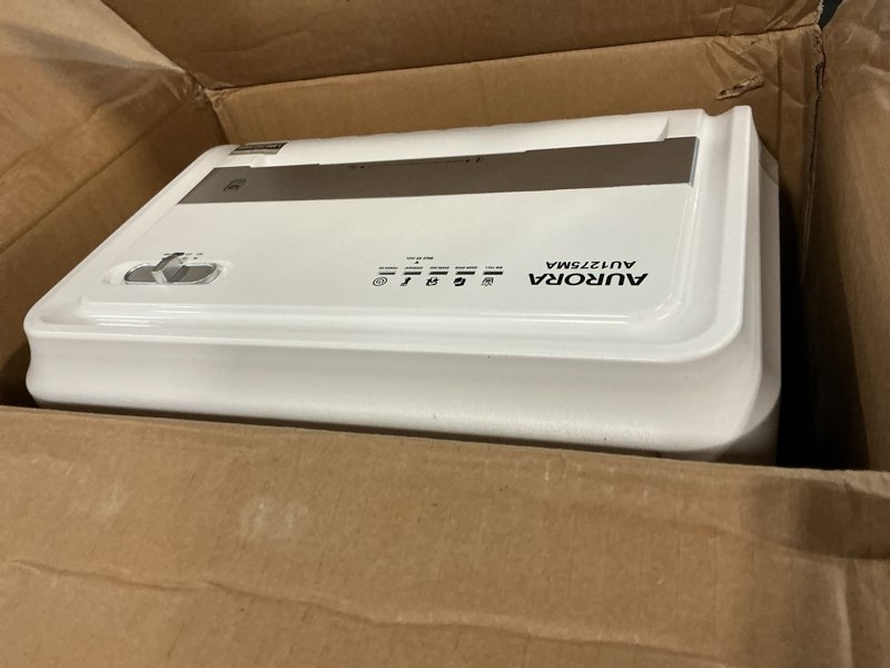 Condition photo showing Good Condition for aurora professional grade 12-sheet micro-cut paper and cd/credit card shredder/ 60 minutes continuous run time, white/gray