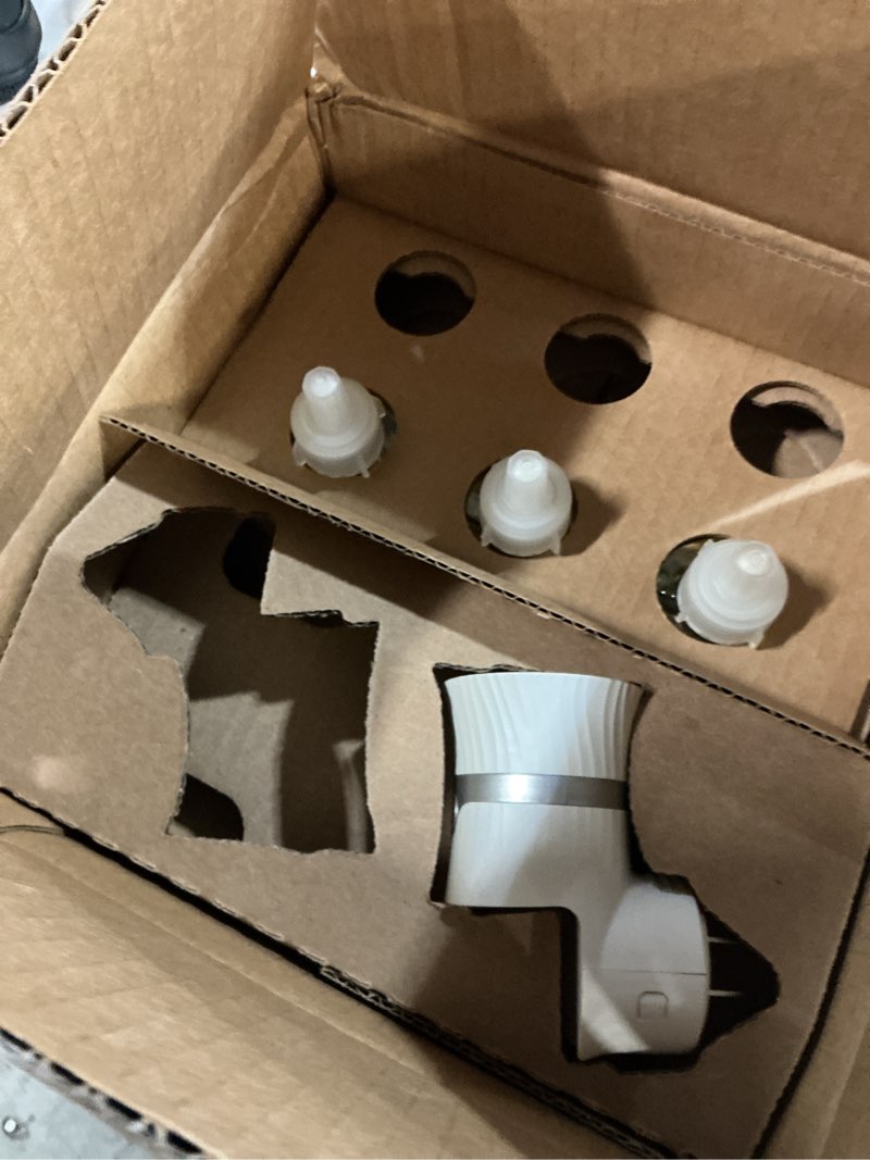 Condition photo showing Good Condition for Air Wick Vibrant Plug In Scented Oil Warmer + Refills, Infused with Essential Oils, Plug In Air Fresheners for Home, White Sage & Mahogany, Gadget + 3 ct White Sage & Mahogany Kit