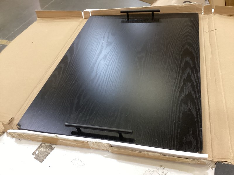 Condition photo showing Good Condition for noodle board stove cover with handles, stove top covers for gas burners and electric stove, wood stove cover board decorative serving tray kitchen sink cover (black)