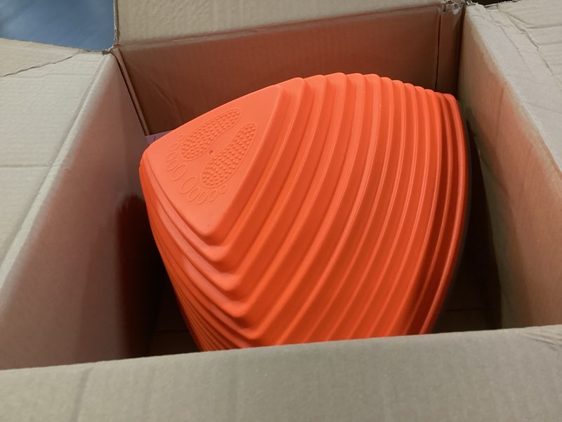 Condition photo showing Good Condition for Giggle & Play Stepping Stones For Kids, Set Of 12, Montessori Indoor and Outdoor Balance Stepping Stones, Promotes Coordination, Balanced Strength Child Safe Rubber, Sports, Vibrant Colors, Non-Slip Edges