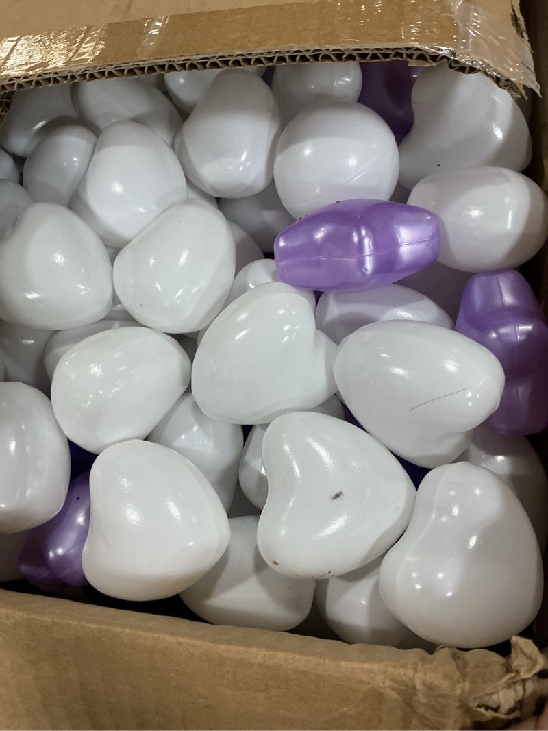 Condition photo showing As Is for Ball Pit Balls 100 200 500 1000 Plastic Balls for Toddlers Phthalate Free BPA Free Crush Proof Balls in Reusable Play Toys for Kids with Storage Bag Indoor Outdoor Purple 500