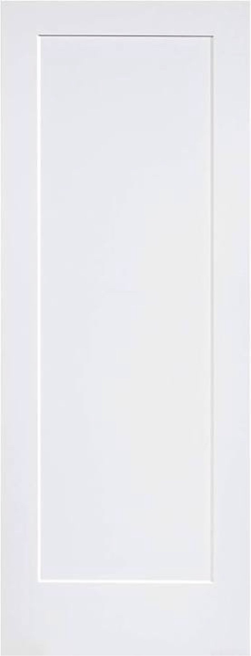 1-panel door, white primed shaker 80 in. x 18 in.