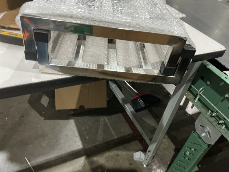 Condition photo showing Good Condition for morningro 2 pack dunnage rack 13.8" long x 13.8" wide, 3.9" height stainless steel shelf 1000+ pound capacity commercial food floor rack for restaurants kitchens garages and vehicles 2 13.8" long x 13.8" wide x 3.9" height