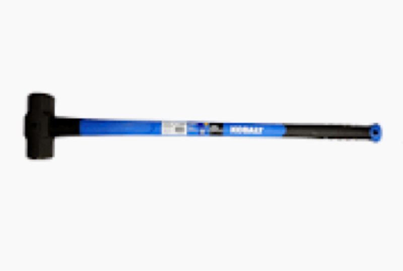 Kobalt Tempered High Carbon Steel and Fibreglass Sledge Hammer - 8-lbs - Black and Blue 103412