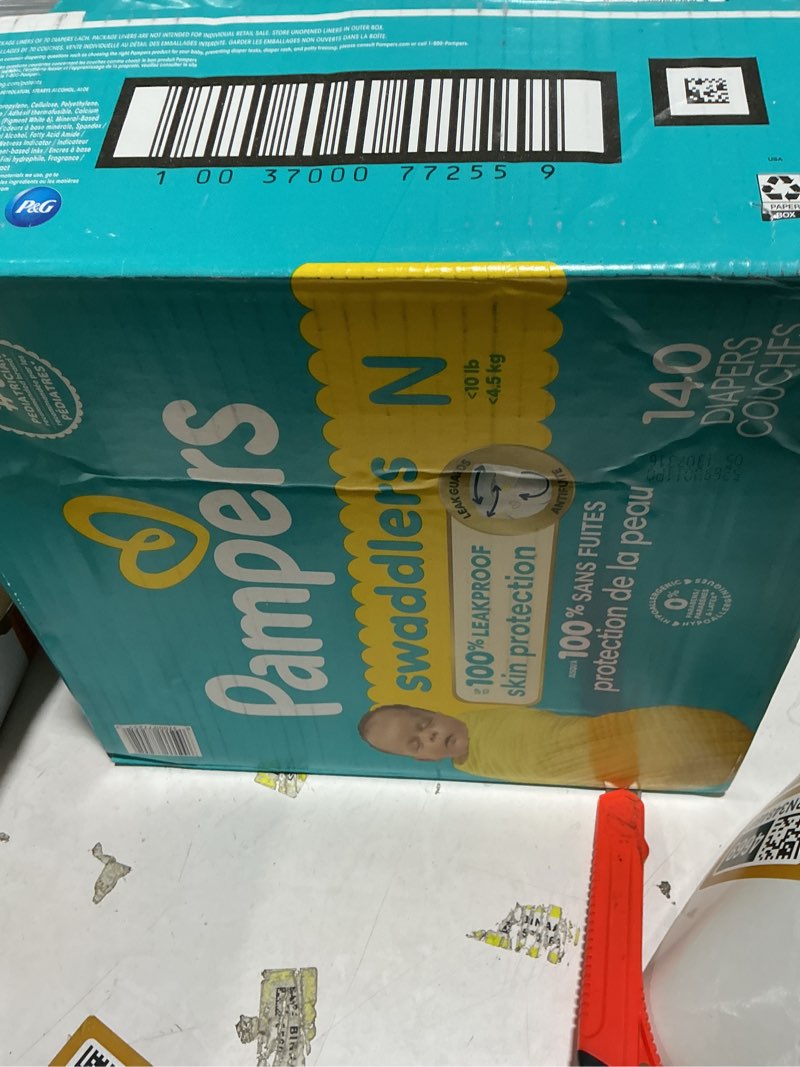 Condition photo showing Good Condition for Pampers Swaddlers Diapers, Size 0 (up to 10 lbs), 140 Count, Absorbent, Keeps Baby Dry and Comfortable, Skin Safe Disposable Baby Diaper (Packaging May Vary) Newborn 140