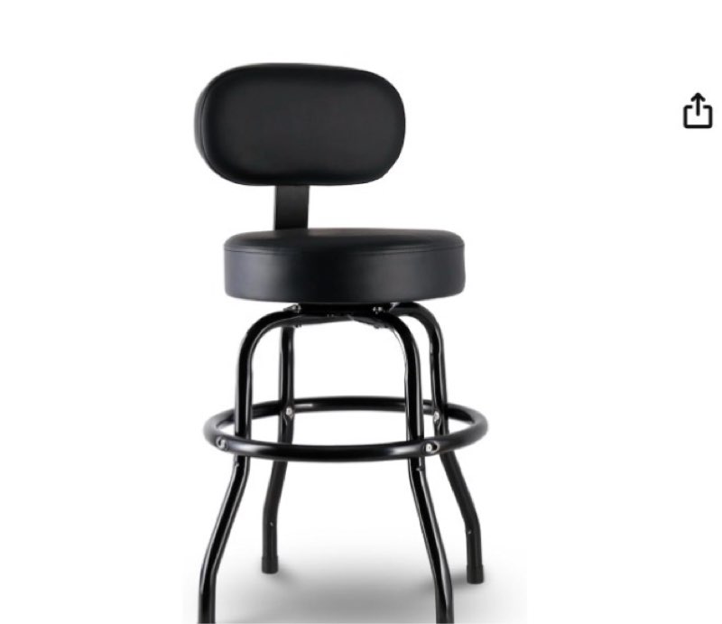 eastrock guitar stool with backrest – guitar stools for adults, guitar chairs with padded cushion an