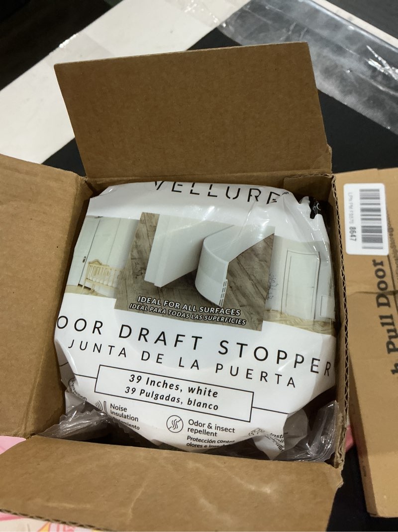 Condition photo showing Good Condition for Vellure® Door Draft stoppers for Bottom of Door - New Premium Door Sweep/Door Seal Strip (Save Energy – installs Quickly and Easily) Door Weather Stripping, Ideal for Keeping Out Cold (5x39 White) white 5