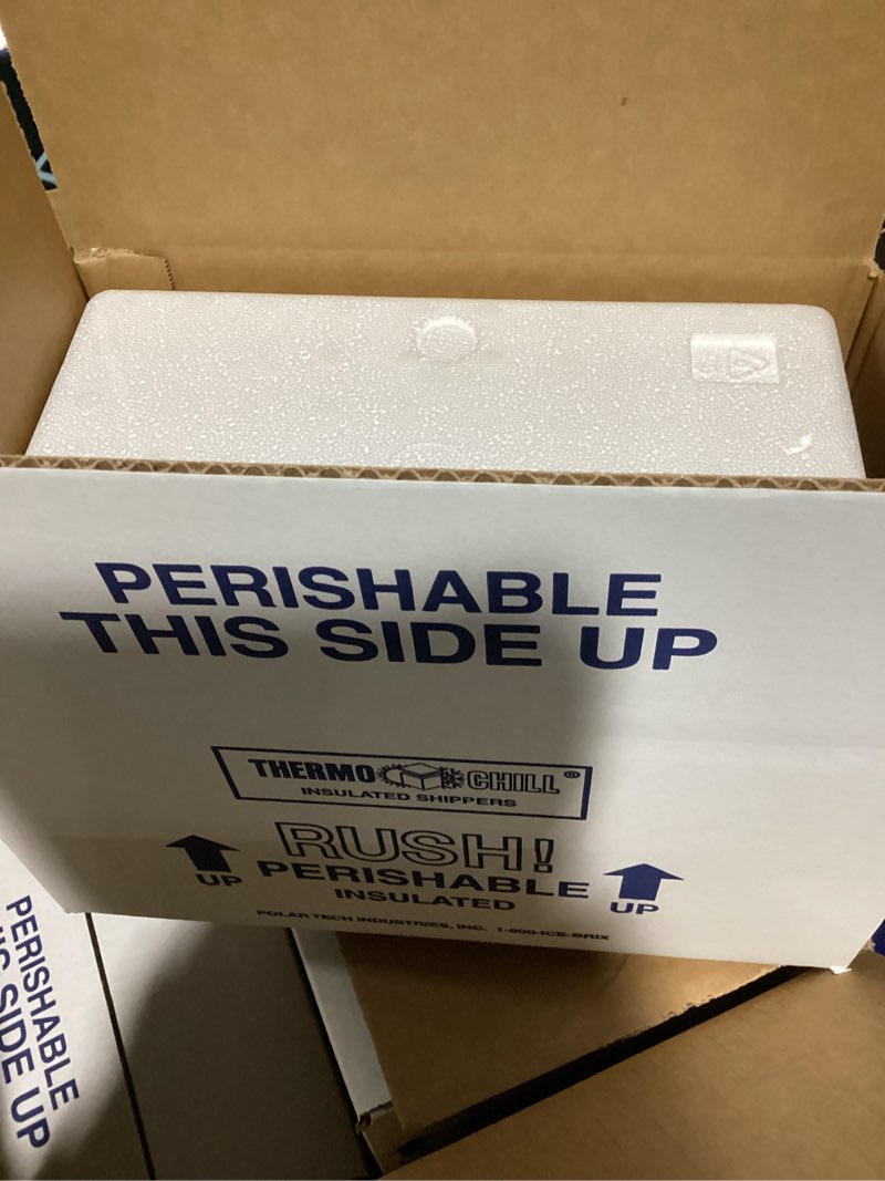 polar tech 245c thermo chill insulated carton with foam shipper, medium, 17" length x 10" width x 8-1/4" depth, original version