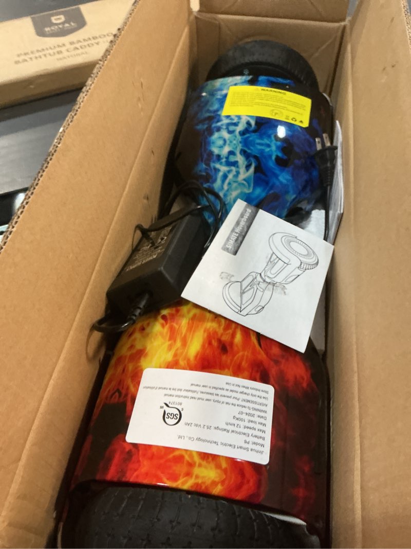 Condition photo showing Good Condition for SIMATE Hoverboard, Bluetooth All Terrain Hover Boards with LED Lights and APP Control, Gifts for Kids Adults Girls Boys, for All Ages Dual flame