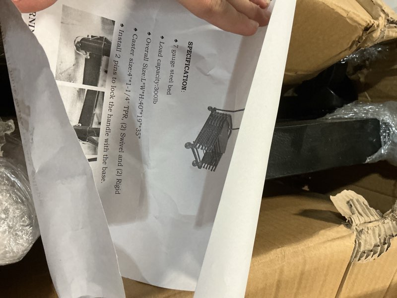 Condition photo showing Good Condition for Cart for Folding Chairs: 300 lb Load Capacity, 40 in x 19 in x 35 in