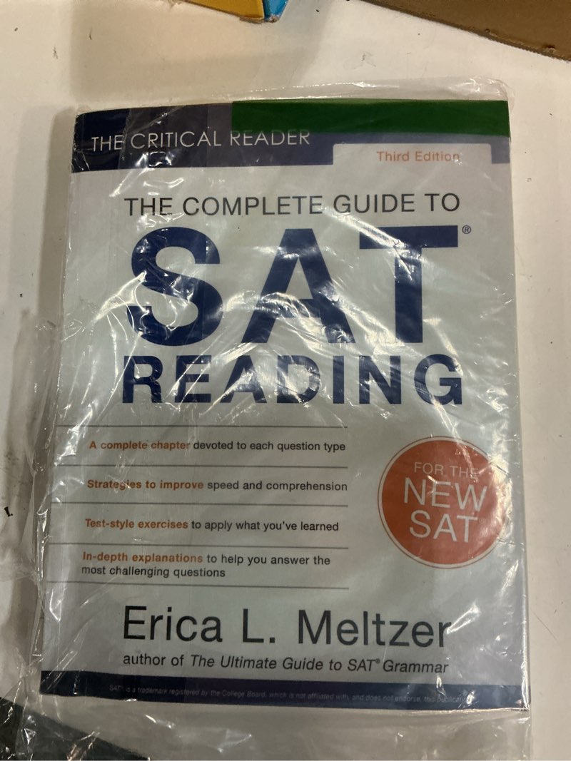 Condition photo showing Good Condition for the critical reader, 3rd edition: the complete guide to sat reading