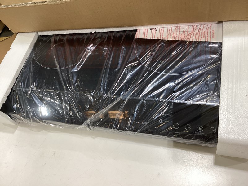 Condition photo showing New/Like New for Double Burner Induction Cooktop, 1800W Portable Induction Cooktop 2 Burner with 9 Temp & Power Independent Touch Control, Electric Stove Top Cooker with Safety Lock, 3 Hour Timer