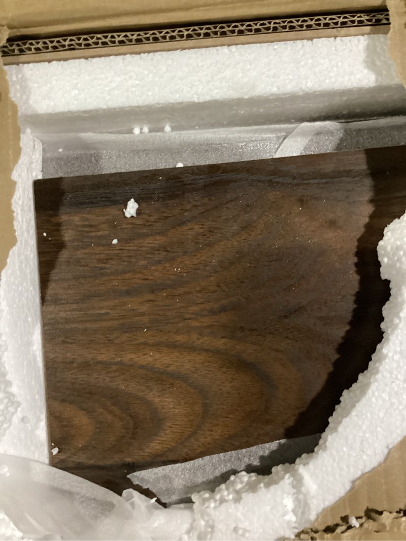 Condition photo showing As Is for (similar to)(brown)jxqtlingmu farmhouse executive computer desk with hutch, office desk with charging station