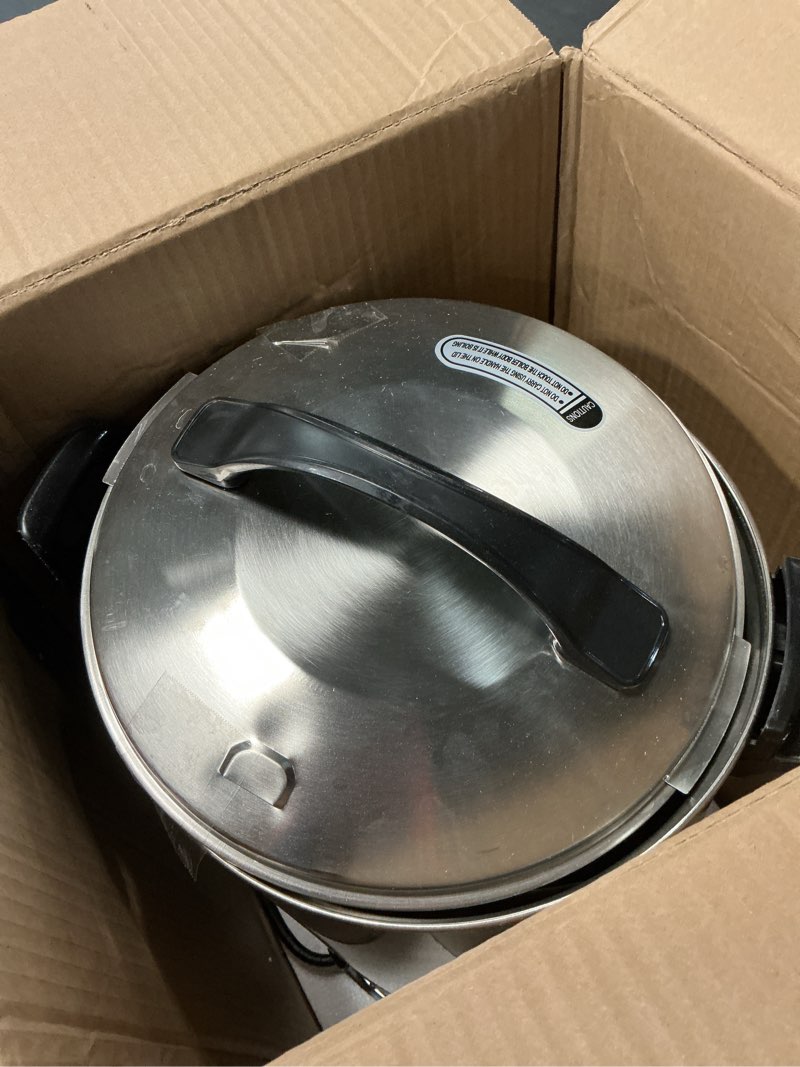 Condition photo showing Good Condition for Commercial Coffee Maker 100 Cup Coffee Urn Hot Beverage Dispenser 4 Gallon 16L Large Coffee Urn Dual Layers 304 Stainless Steel 1300W Fast Brew Percolator For Business, Catering, Church 100 Cups