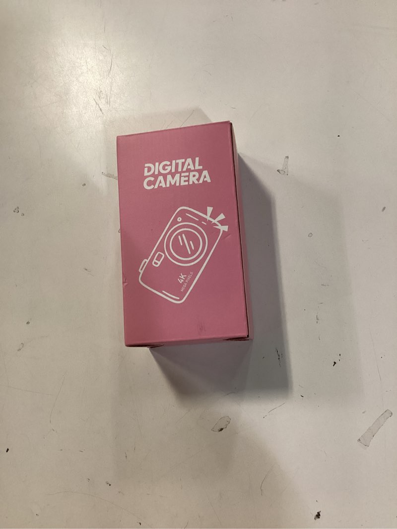 Condition photo showing New/Like New for digital camera 4k for kids: 48mp pink camera for teens photography - christmas birthday gifts for girls - 16x zoom shoot for vlogging - compact camera for 6 7 8 9 10 years old- toys for toddler