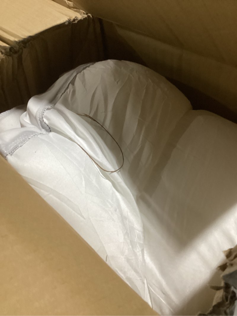 Condition photo showing As Is for BEDLORE King Mattress Topper, Thick Pillow Top Pad for Back Pain Relief, Cooling Soft Mattress Cover with Deep Pockets 6-18 inch White King