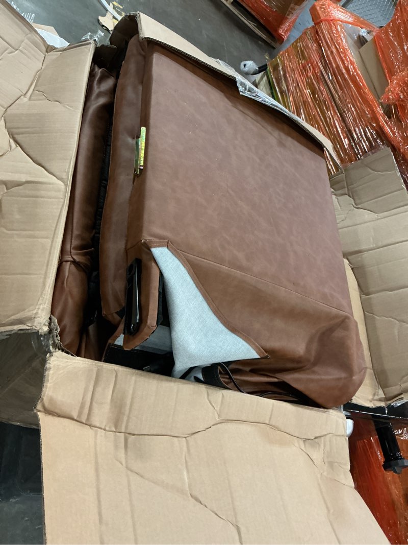 Condition photo showing As Is for GarveeHome Power Lift Recliner Chair - Heat and Massage, Faux PU Electric Lift Recliner for Elderly & Mobility Impaired, Adjustable Back and Legs, Heavy Duty Lift Chair for Seniors Cognac Regular/ Standard