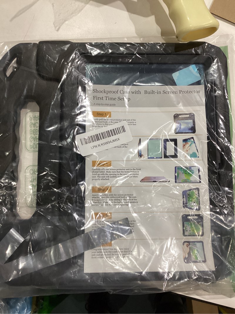 Lainergie Tablet Case for Kids, Lightweight Shockproof Kid-Proof Cover,Black BB Black